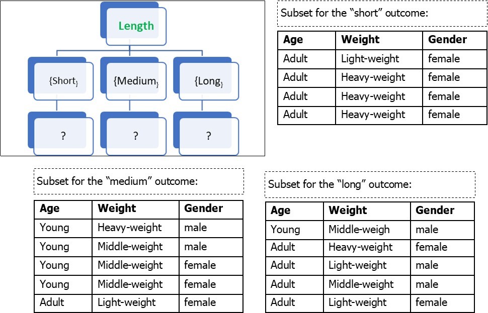The root node of the decision tree.